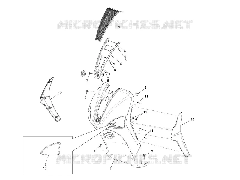 Front shield PIAGGIO PIAGGIO-SCOOTER 50 LIBERTY 2012  Liberty 2T MOC