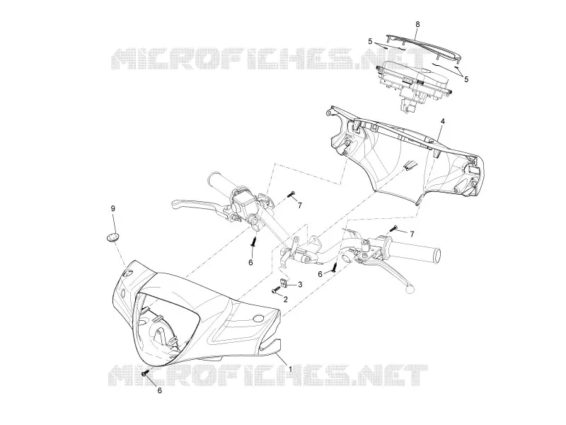 Handlebars coverages PIAGGIO PIAGGIO-SCOOTER 50 LIBERTY 2009  Liberty 2T MOC