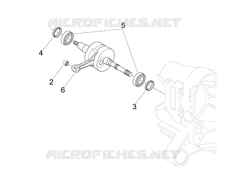 Crankshaft PIAGGIO PIAGGIO-SCOOTER 50 LIBERTY 2007  Liberty 2T Sport
