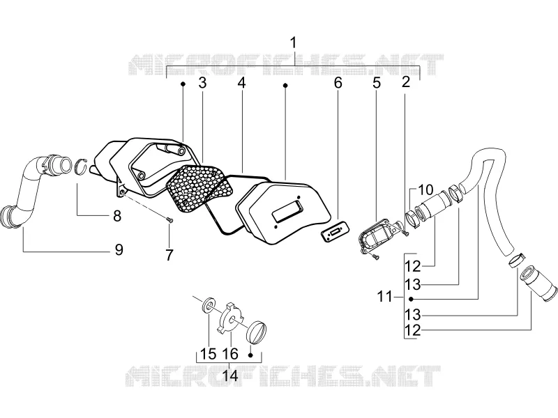 Secondary air box PIAGGIO PIAGGIO-SCOOTER 50 LIBERTY 2007  Liberty 2T Sport