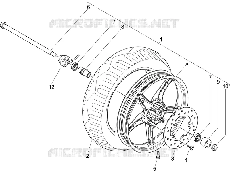 Front wheel PIAGGIO PIAGGIO-SCOOTER 50 LIBERTY 2005  Liberty 4T