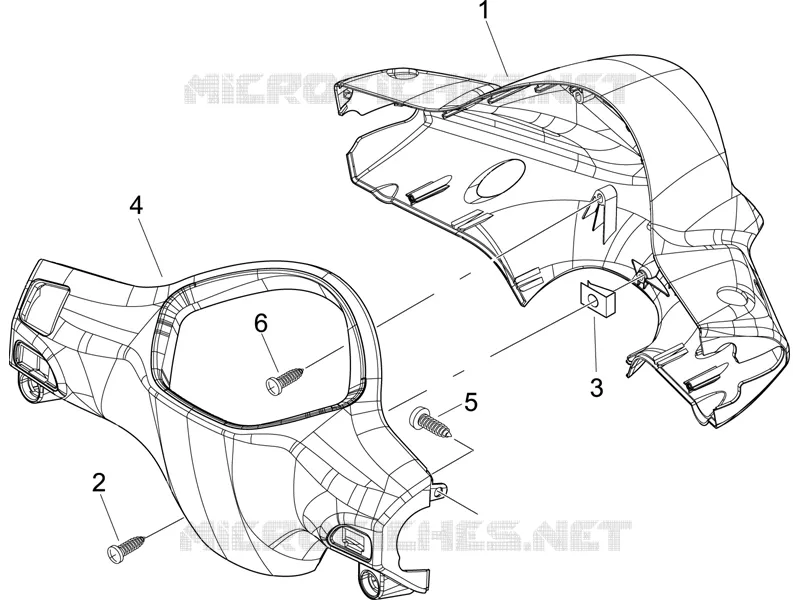 Handlebars coverages PIAGGIO PIAGGIO-SCOOTER 50 LIBERTY 2006  Liberty 4T