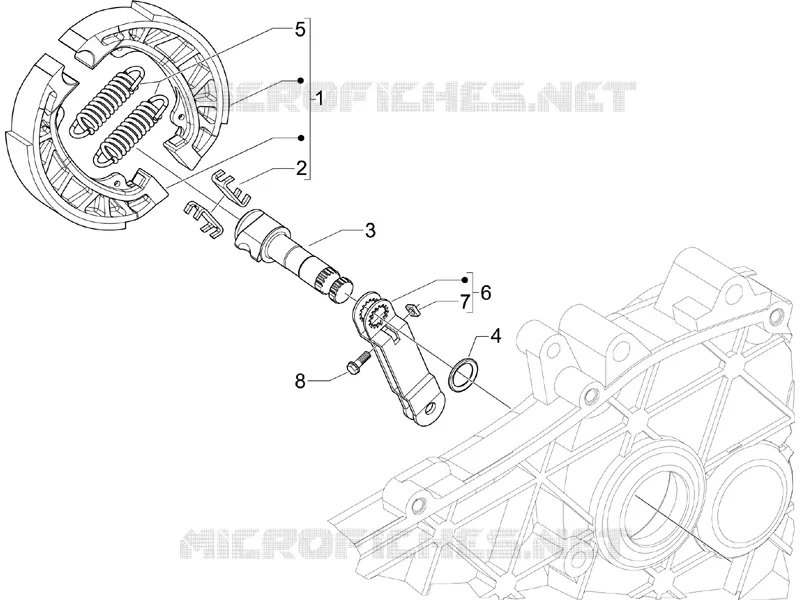 Rear brake - Brake jaw PIAGGIO PIAGGIO-SCOOTER 50 LIBERTY 2007  Liberty 4T