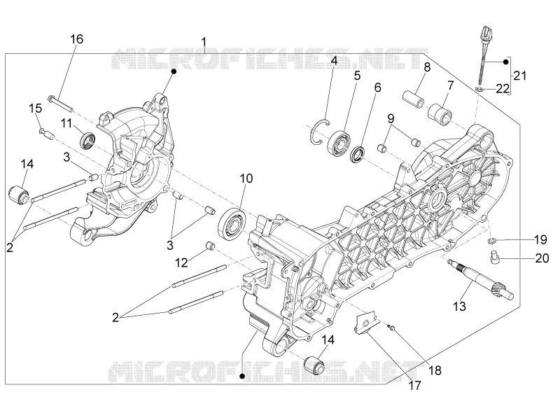 Crankcase PIAGGIO PIAGGIO-SCOOTER 50 LIBERTY 2023  Liberty 4T 3V