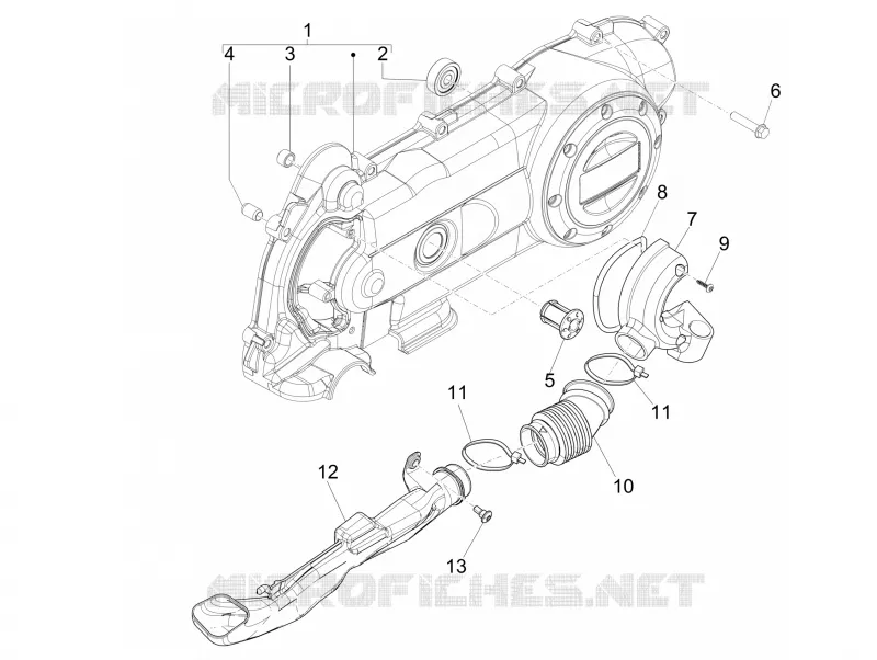 Crankcase cover - Crankcase cooling PIAGGIO PIAGGIO-SCOOTER 50 LIBERTY 2018  Liberty 4T 3V