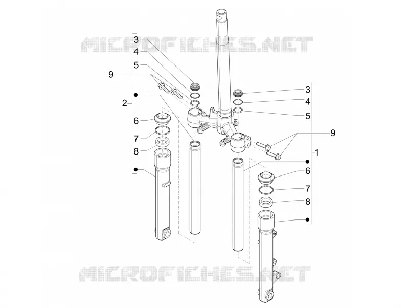 Fork's components (Wuxi Top) PIAGGIO PIAGGIO-SCOOTER 50 LIBERTY 2020  Liberty 4T 3V