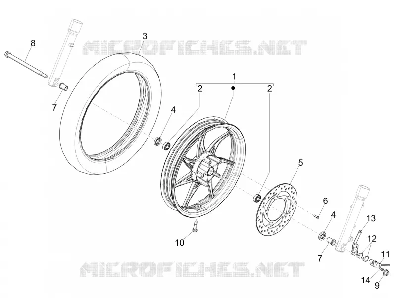 Front wheel PIAGGIO PIAGGIO-SCOOTER 50 LIBERTY 2018  Liberty 4T 3V