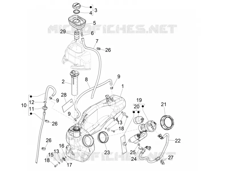 Fuel tank PIAGGIO PIAGGIO-SCOOTER 50 LIBERTY 2019  Liberty 4T 3V