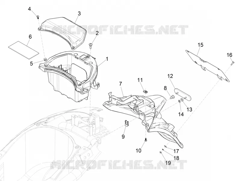 Rear cover - Splash guard PIAGGIO PIAGGIO-SCOOTER 50 LIBERTY 2020  Liberty 4T 3V