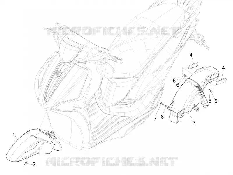 Wheel huosing - Mudguard PIAGGIO PIAGGIO-SCOOTER 50 LIBERTY 2019  Liberty 4T 3V