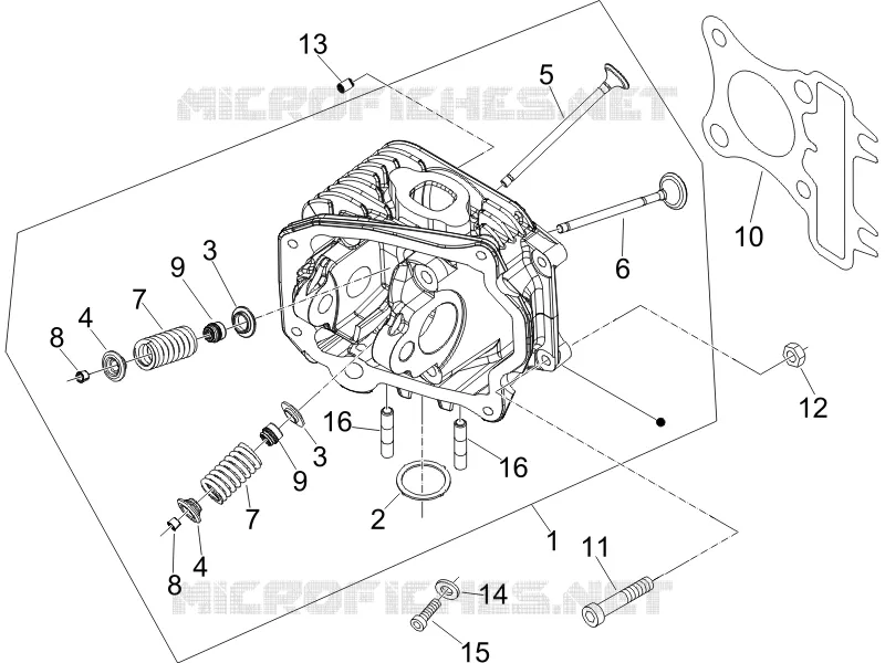 Head unit - Valve PIAGGIO PIAGGIO-SCOOTER 50 LIBERTY 2014  Liberty 4T MOC
