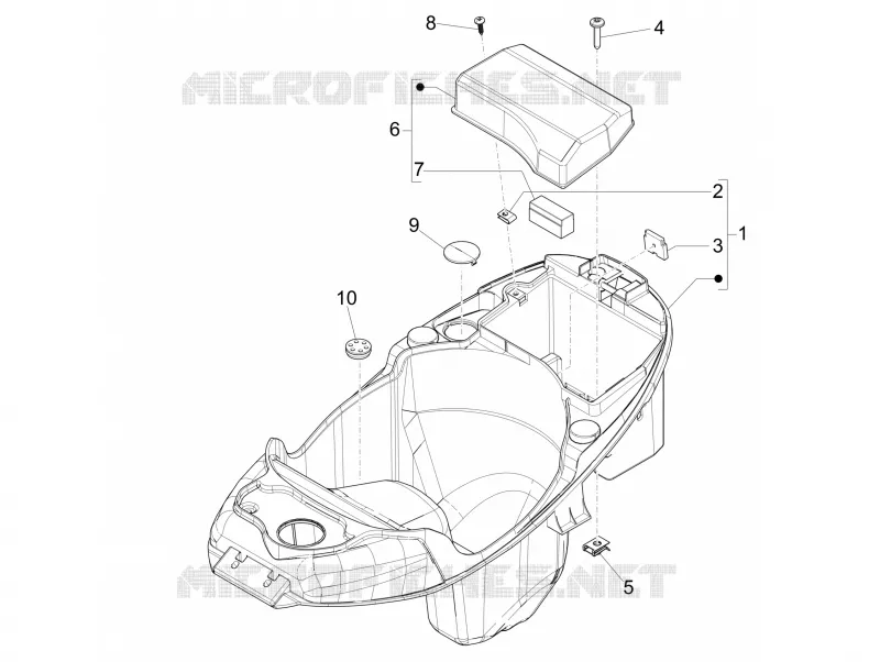 Helmet huosing - Undersaddle PIAGGIO PIAGGIO-SCOOTER 50 LIBERTY 2014  Liberty 4T MOC