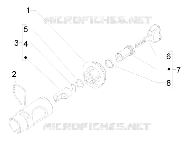 Locks PIAGGIO PIAGGIO-SCOOTER 50 LIBERTY 2012  Liberty 4T MOC