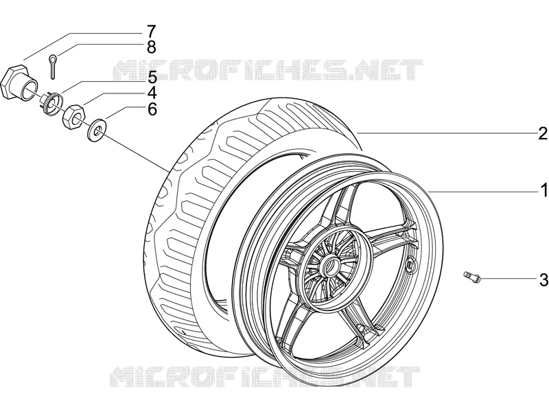 Rear wheel PIAGGIO PIAGGIO-SCOOTER 50 LIBERTY 2014  Liberty 4T MOC