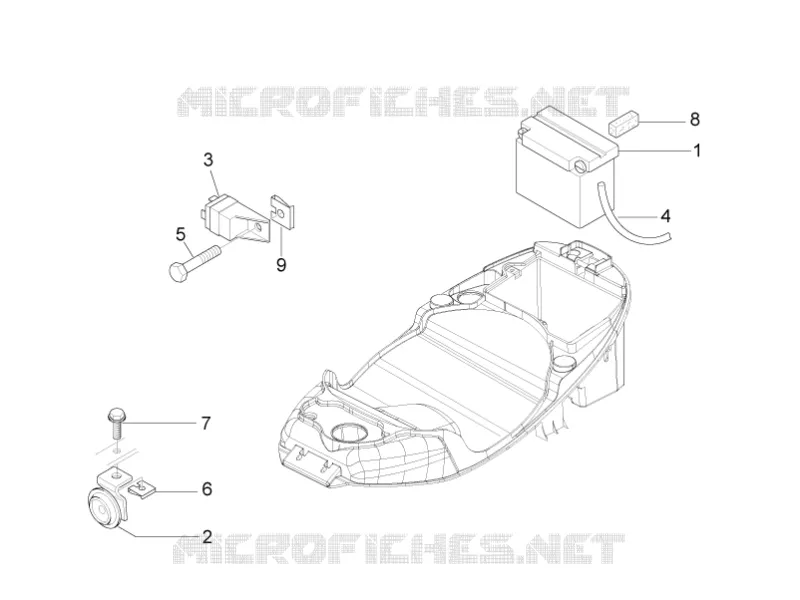 Remote control switches - Battery - Horn PIAGGIO PIAGGIO-SCOOTER 50 LIBERTY 2015  Liberty 4T MOC