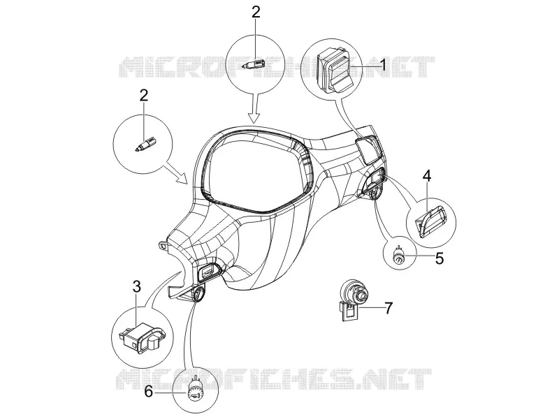 Selectors - Switches - Buttons PIAGGIO PIAGGIO-SCOOTER 50 LIBERTY 2011  Liberty 4T MOC