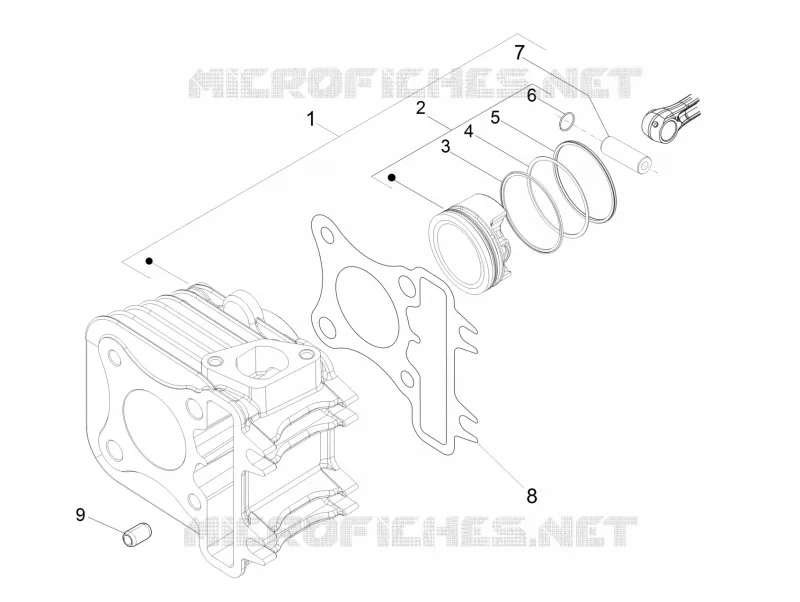 Cylinder-piston-wrist pin unit PIAGGIO PIAGGIO-SCOOTER 50 LIBERTY 2011  Liberty 4T PTT (B-NL)