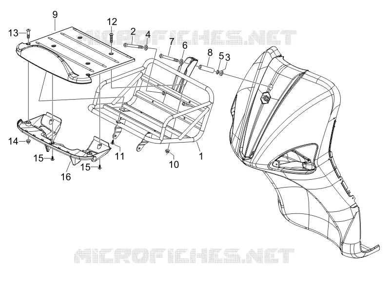 Front luggage rack PIAGGIO PIAGGIO-SCOOTER 50 LIBERTY 2011  Liberty 4T PTT (B-NL)