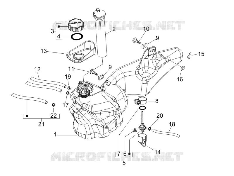 Fuel tank PIAGGIO PIAGGIO-SCOOTER 50 LIBERTY 2011  Liberty 4T PTT (B-NL)