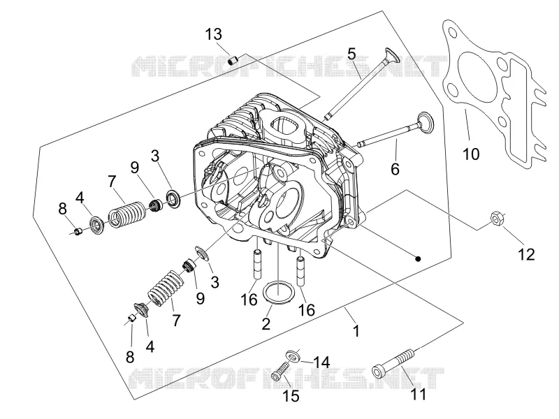 Head unit - Valve PIAGGIO PIAGGIO-SCOOTER 50 LIBERTY 2006  Liberty 4T PTT (B-NL)