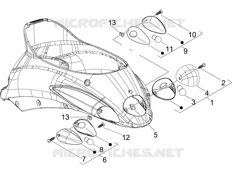 Rear headlamps - Turn signal lamps PIAGGIO PIAGGIO-SCOOTER 50 LIBERTY 2015  Liberty 4T PTT (B-NL)