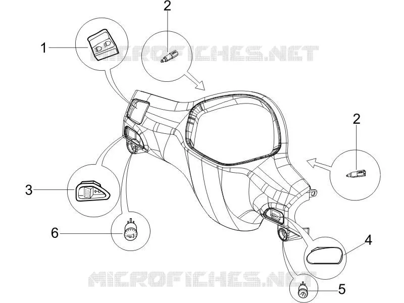 Selectors - Switches - Buttons PIAGGIO PIAGGIO-SCOOTER 50 LIBERTY 2014  Liberty 4T PTT (B-NL)