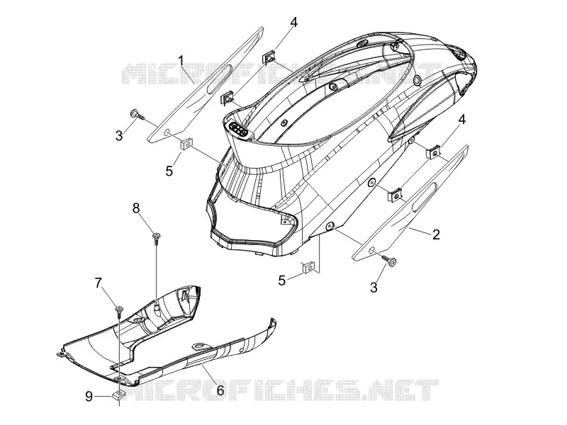 Side cover - Spoiler PIAGGIO PIAGGIO-SCOOTER 50 LIBERTY 2009  Liberty 4T PTT (B-NL)