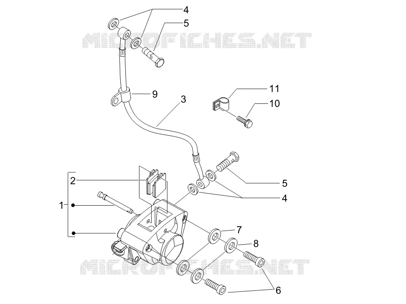 Brakes pipes - Calipers PIAGGIO PIAGGIO-SCOOTER 50 LIBERTY 2014  Liberty 4T Delivery