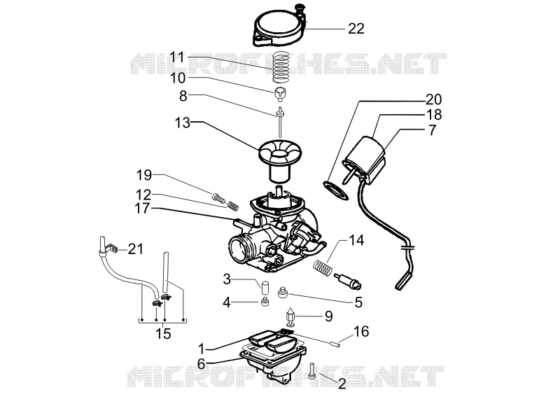 Carburetor's components PIAGGIO PIAGGIO-SCOOTER 50 LIBERTY 2008  Liberty 4T PTT (D)