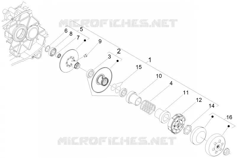 Driven pulley PIAGGIO PIAGGIO-SCOOTER 50 LIBERTY 2009  Liberty 4T PTT (D)