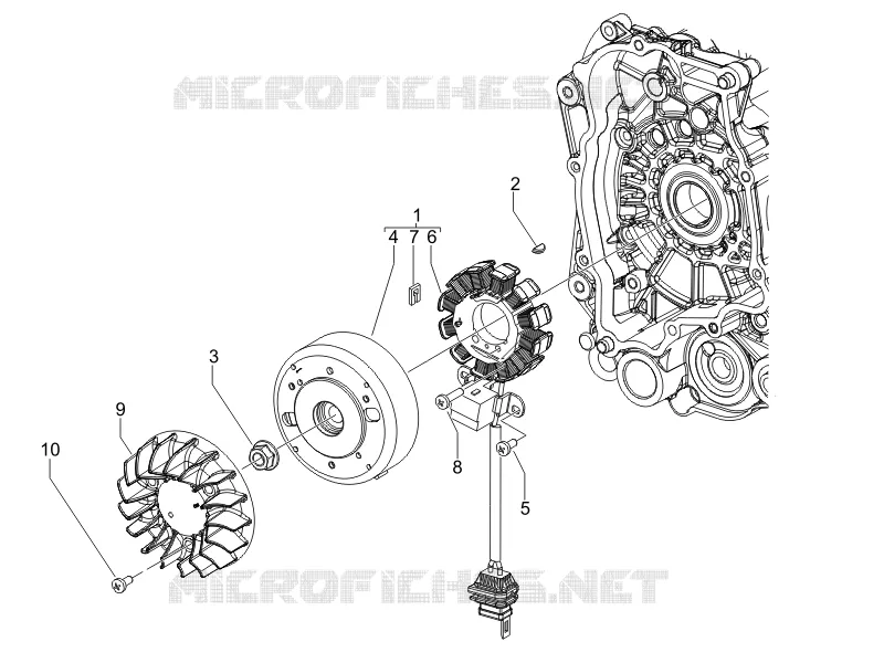 Flywheel magneto PIAGGIO PIAGGIO-SCOOTER 50 LIBERTY 2015  Liberty 4T PTT (D)