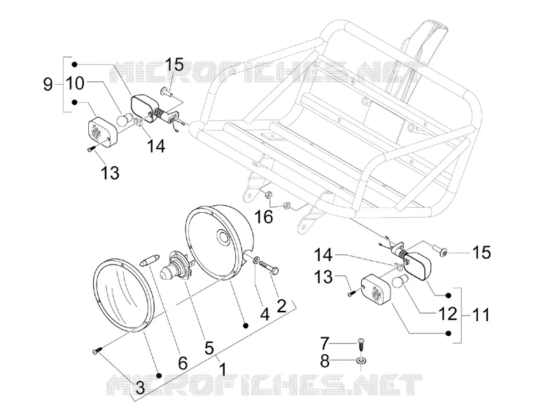 Front headlamps - Turn signal lamps PIAGGIO PIAGGIO-SCOOTER 50 LIBERTY 2011  Liberty 4T PTT (D)