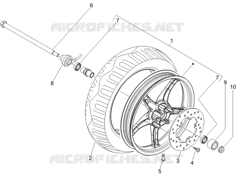 Front wheel PIAGGIO PIAGGIO-SCOOTER 50 LIBERTY 2014  Liberty 4T PTT (D)