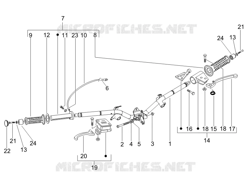 Handlebars - Master cil. PIAGGIO PIAGGIO-SCOOTER 50 LIBERTY 2016  Liberty 4T PTT (D)