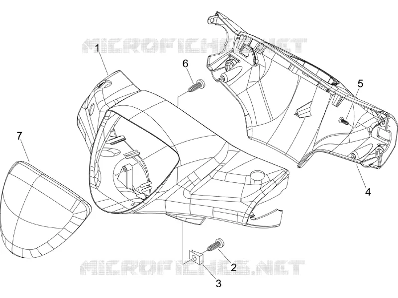 Handlebars coverages PIAGGIO PIAGGIO-SCOOTER 50 LIBERTY 2008  Liberty 4T PTT (D)