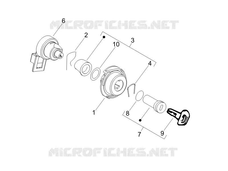 Locks PIAGGIO PIAGGIO-SCOOTER 50 LIBERTY 2012  Liberty 4T PTT (D)