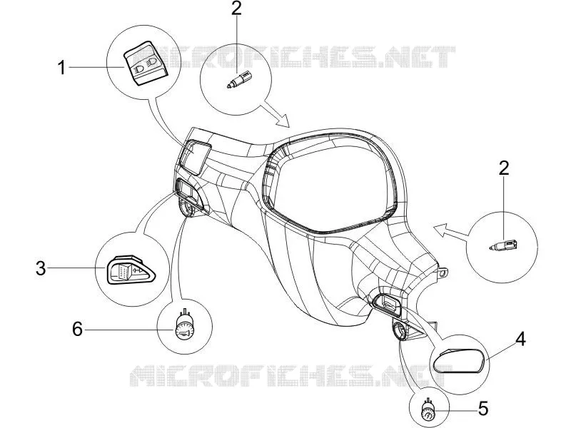Selectors - Switches - Buttons PIAGGIO PIAGGIO-SCOOTER 50 LIBERTY 2008  Liberty 4T PTT (D)