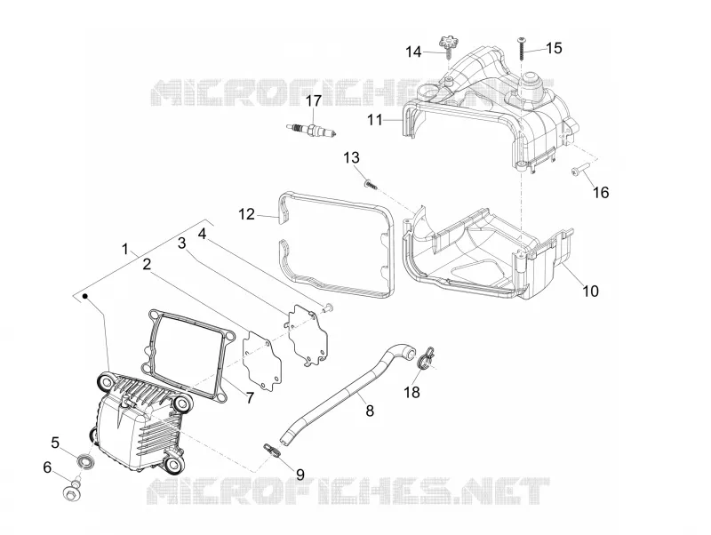 Cylinder head cover PIAGGIO PIAGGIO-SCOOTER 50 LIBERTY 2013  Liberty 4T PTT