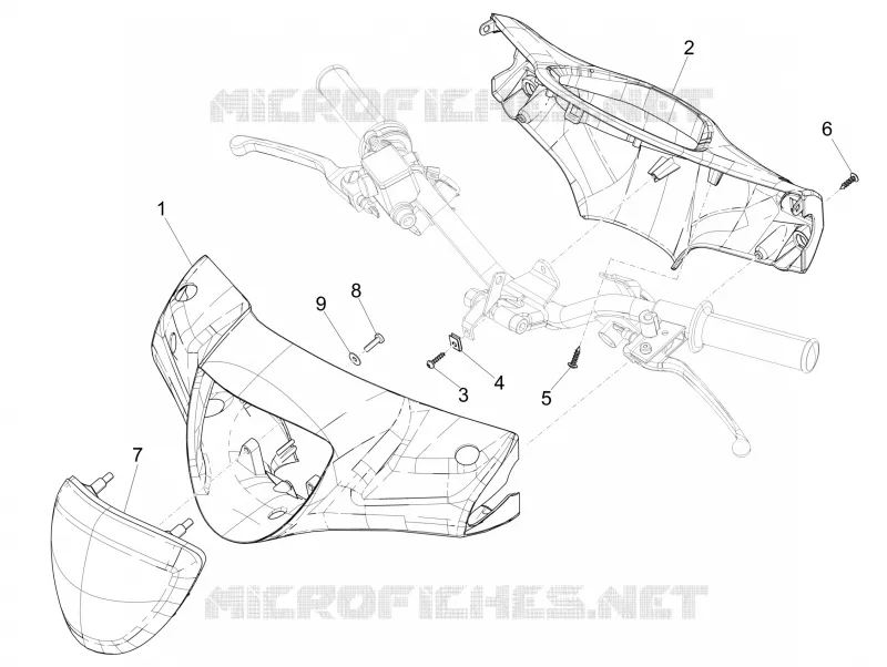 Handlebars coverages PIAGGIO PIAGGIO-SCOOTER 50 LIBERTY 2016  Liberty 4T PTT