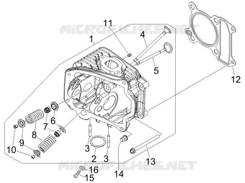 Head unit - Valve PIAGGIO PIAGGIO-SCOOTER 50 LIBERTY 2013  Liberty 4T PTT