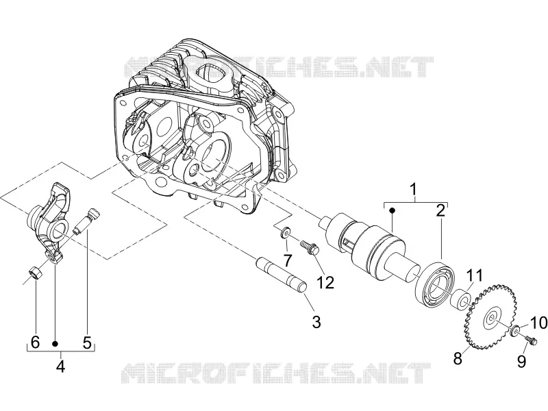 Rocking levers support unit PIAGGIO PIAGGIO-SCOOTER 50 LIBERTY 2015  Liberty 4T PTT