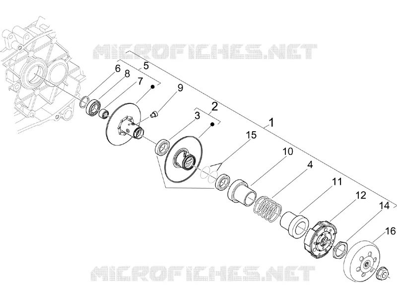 Driven pulley PIAGGIO PIAGGIO-SCOOTER 50 LIBERTY 2006  Liberty 4T Sport