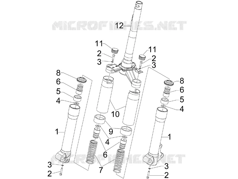 Fork's components (MVP) PIAGGIO PIAGGIO-SCOOTER 50 LIBERTY 2006  Liberty 4T Sport