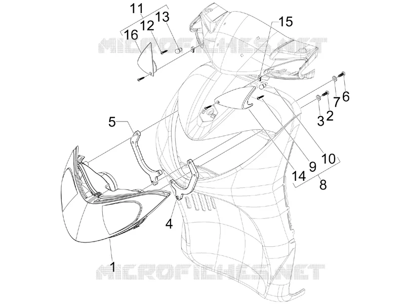 Front headlamps - Turn signal lamps PIAGGIO PIAGGIO-SCOOTER 50 LIBERTY 2006  Liberty 4T Sport