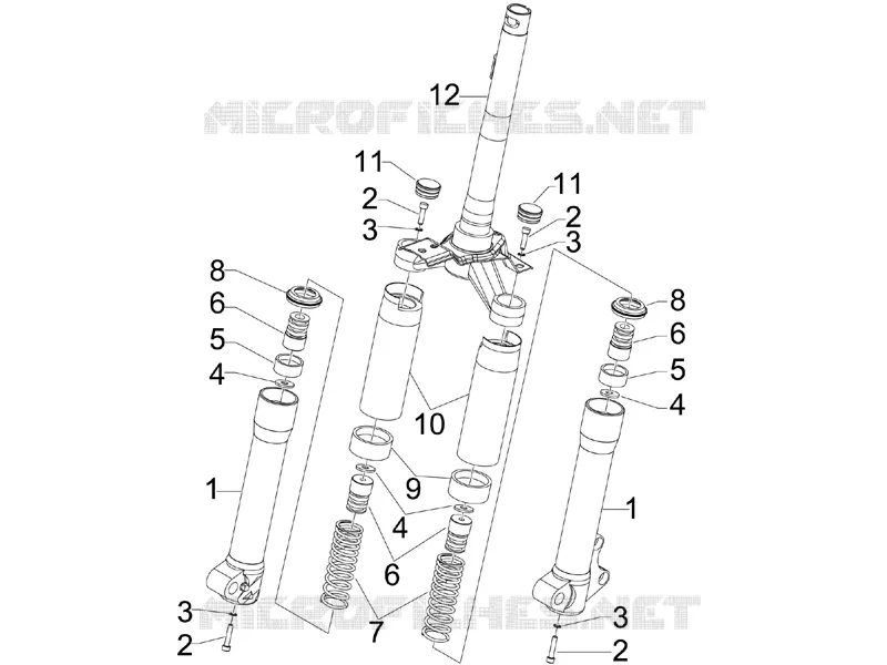 Fork's components (MVP) PIAGGIO PIAGGIO-SCOOTER 50 LIBERTY 2008  Liberty 4T Sport
