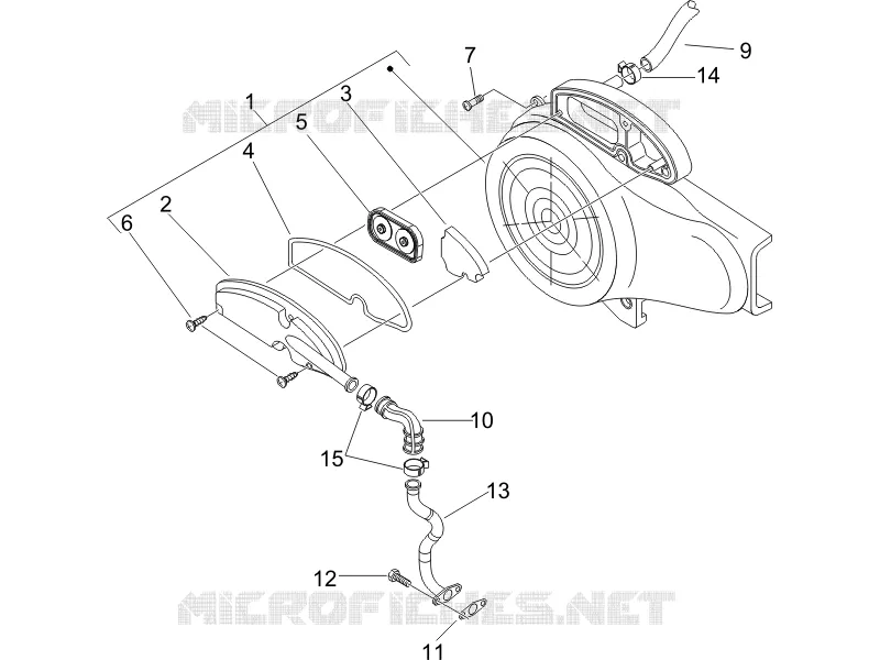 Secondary air box PIAGGIO PIAGGIO-SCOOTER 50 LIBERTY 2008  Liberty 4T Sport