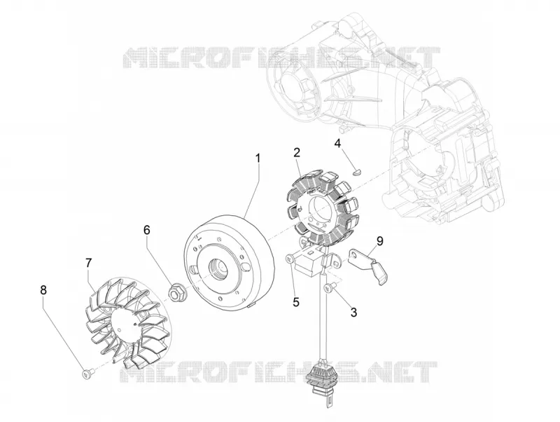 Flywheel magneto PIAGGIO PIAGGIO-SCOOTER 50 LIBERTY 2015  Liberty iGet 4T 3V