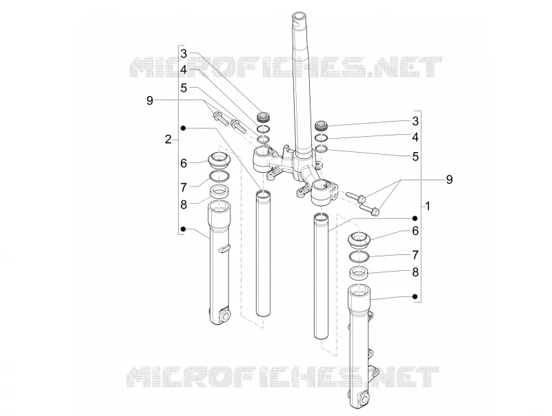 Fork's components (Wuxi Top) PIAGGIO PIAGGIO-SCOOTER 50 LIBERTY 2016  Liberty iGet 4T 3V