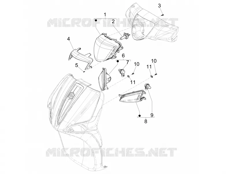 Front headlamps - Turn signal lamps PIAGGIO PIAGGIO-SCOOTER 50 LIBERTY 2017  Liberty iGet 4T 3V