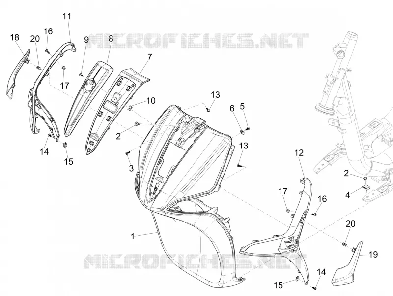 Front shield PIAGGIO PIAGGIO-SCOOTER 50 LIBERTY 2015  Liberty iGet 4T 3V